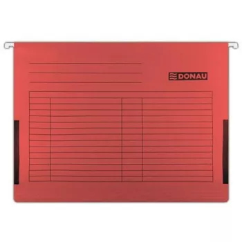   Függőmappa, oldalvédelemmel, karton, A4, DONAU, piros 25 db
