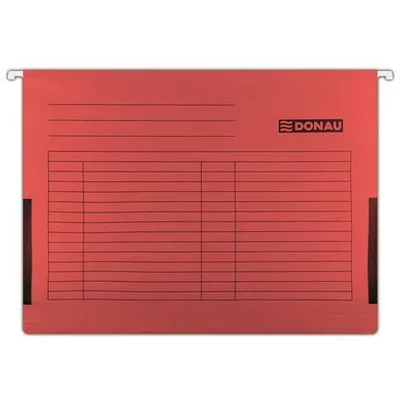 Függőmappa, oldalvédelemmel, karton, A4, DONAU, piros 25 db