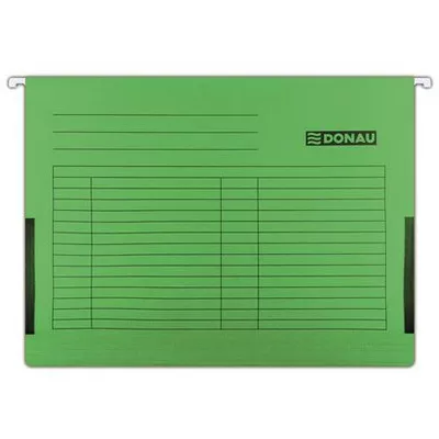 Függőmappa, oldalvédelemmel, karton, A4, DONAU, zöld 25 db