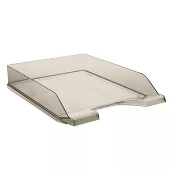 Irattálca, műanyag, DONAU, áttetsző füstszínű