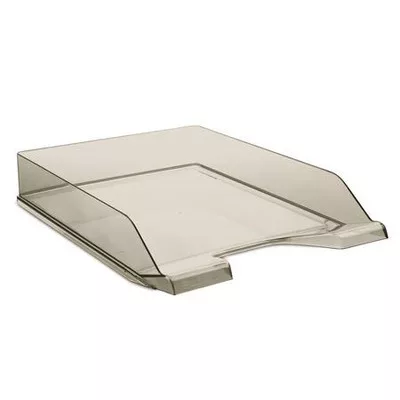 Irattálca, műanyag, DONAU, áttetsző füstszínű