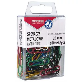 Gemkapocs, 28 mm, OFFICE PRODUCTS, színes 100 db