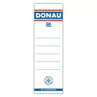 Cserecímke, iratrendezőhöz, öntapadó, 54x153 mm, DONAU, fehér 20 db