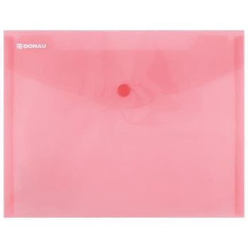 Irattartó tasak, A5, PP, patentos, DONAU, piros