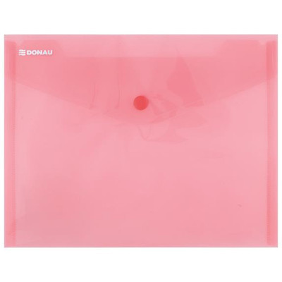 Irattartó tasak, A5, PP, patentos, DONAU, piros
