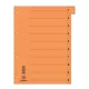 Regiszter, karton, A4, mikroperforált, DONAU, narancssárga