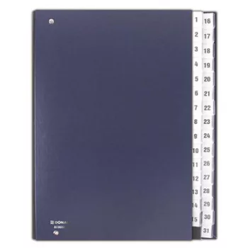 Előrendező, A4, 1-31, karton, DONAU, sötétkék 1 db