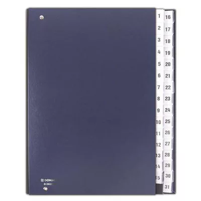 Előrendező, A4, 1-31, karton, DONAU, sötétkék 1 db