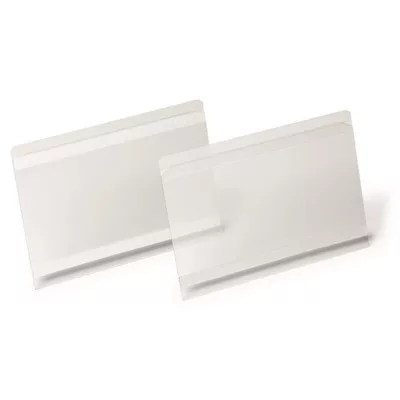 Logisztikai zseb, A5, fekvő, DURABLE "HARD COVER", öntapadó csíkkal, átlátszó 10 db