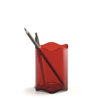   Írószertartó, műanyag, DURABLE, "Trend", áttetsző piros