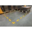 Padlójelölő matrica, 50x150 mm, DURABLE "Csík", sárga 10 db