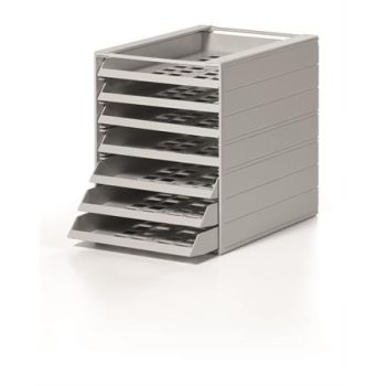   Irattároló, műanyag, 7 fiókos, DURABLE "Idealbox basic 7", szürke