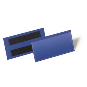   Logisztikai zseb, 100x38 mm, fekvő, DURABLE, mágnessel, sötétkék 50 db