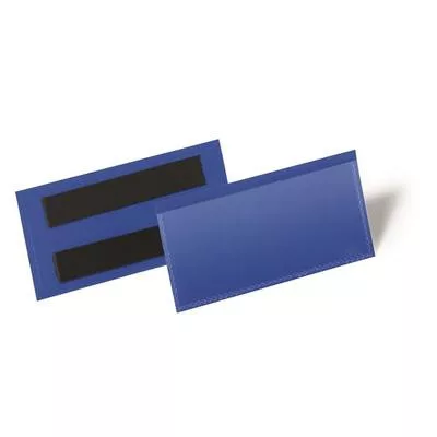 Logisztikai zseb, 100x38 mm, fekvő, DURABLE, mágnessel, sötétkék 50 db