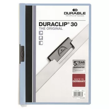   Gyorsfűző, klipes, A4, DURABLE "DURACLIP® 30", kék 1 db