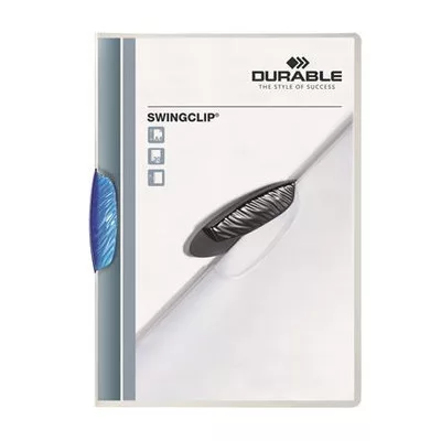 Gyorsfűző, klipes, A4, DURABLE "Swingclip® 30", kék 1 db