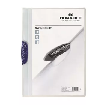   Gyorsfűző, klipes, A4, DURABLE "Swingclip® 30", sötétkék 1 db