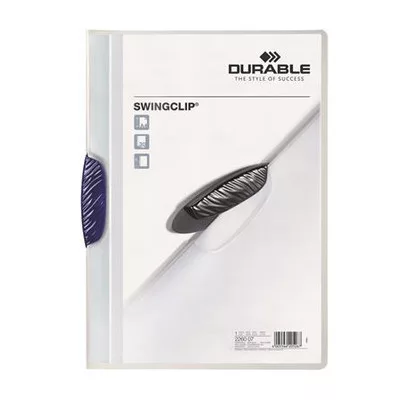 Gyorsfűző, klipes, A4, DURABLE "Swingclip® 30", sötétkék 1 db