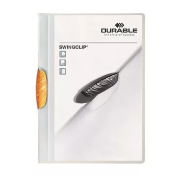   Gyorsfűző, klipes, A4, DURABLE "Swingclip® 30", narancs 1 db