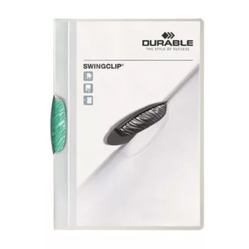   Gyorsfűző, klipes, A4, DURABLE "Swingclip® 30", sötétzöld 1 db