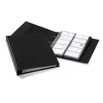   Névjegytartó, 400 db-os, gyűrűs, DURABLE "VISIFIX® Economy", fekete