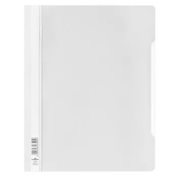 Gyorsfűző, PP, A4+, DURABLE, fehér 50 db
