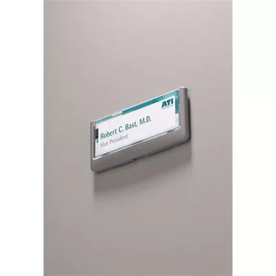 Információs tábla, 149x52,5 mm, DURABLE "CLICK SIGN", szürke 1 db