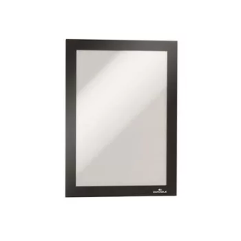   Infokeret, A5, öntapadó háttal, mágneses előlappal, DURABLE "DURAFRAME", ezüst-fekete 2 db