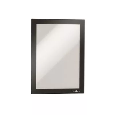 Infokeret, A5, öntapadó háttal, mágneses előlappal, DURABLE "DURAFRAME", ezüst-fekete 2 db