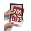 Infokeret, A5, öntapadó háttal, mágneses előlappal, DURABLE "DURAFRAME", ezüst-fekete 2 db