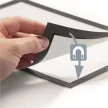 Infokeret, A5, öntapadó háttal, mágneses előlappal, DURABLE "DURAFRAME", ezüst-fekete 2 db