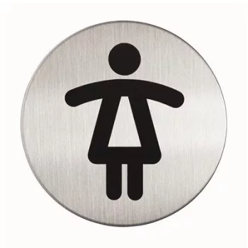   Információs tábla, rozsdamentes acél, DURABLE "Női WC" 1 db