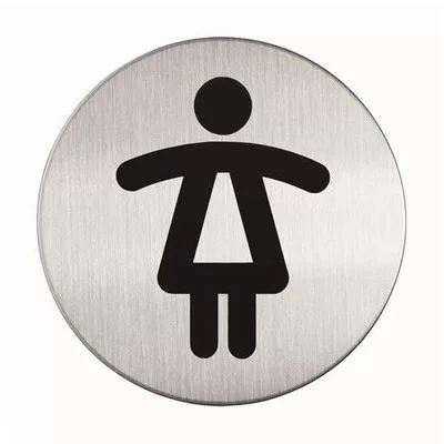 Információs tábla, rozsdamentes acél, DURABLE "Női WC" 1 db