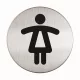Információs tábla, rozsdamentes acél, DURABLE "Női WC" 1 db