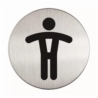 Információs tábla, rozsdamentes acél, DURABLE "Férfi WC" 1 db