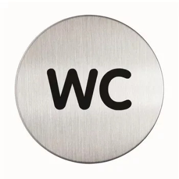   Információs tábla, rozsdamentes acél, DURABLE "WC" 1 db