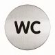 Információs tábla, rozsdamentes acél, DURABLE "WC" 1 db