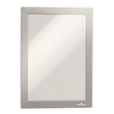 Infokeret, A5, mágneses, DURABLE "DURAFRAME MAGNETIC", ezüst 5 db
