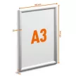 Infokeret, alumínium, kültéri, A3, DURABLE "Outdoor", ezüst 1 db