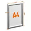 Infokeret, alumínium, kültéri, A4, DURABLE "Outdoor", ezüst 1 db