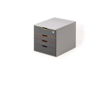   Irattároló, műanyag, 4 fiókos, 1 zárható fiókkal, DURABLE "VARICOLOR® SAFE"