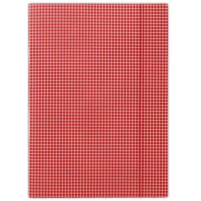 Gumis mappa, karton, A4, kockás, DONAU, piros 1 db