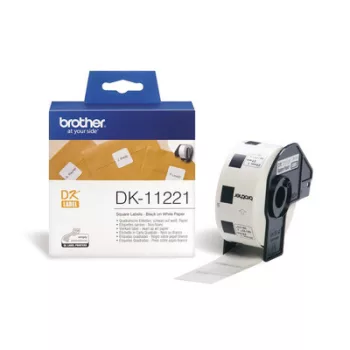   Brother DK-11221 etikett - FEHÉR alapon FEKETE / BLACK felirat