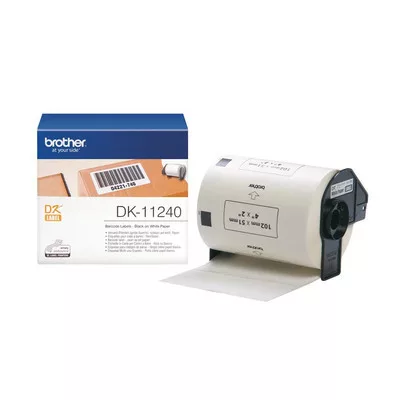 Brother DK-11240 etikett 02mm x 51mm 600db/tekercs - FEHÉR alapon FEKETE / BLACK felirat