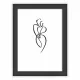 Képkeret, fa, 10x15 cm, "Silhouette", fekete 1 db