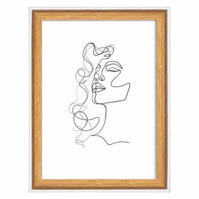 Képkeret, fa, 13x18 cm, "Silhouette", natúr 1 db