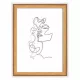 Képkeret, fa, 13x18 cm, "Silhouette", natúr 1 db
