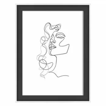 Képkeret, fa, 13x18 cm, "Silhouette", fekete 1 db
