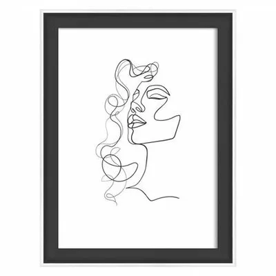 Képkeret, fa, 13x18 cm, "Silhouette", fekete 1 db