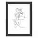 Képkeret, fa, 13x18 cm, "Silhouette", fekete 1 db